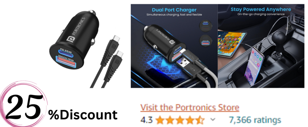 Portronics Car Charger