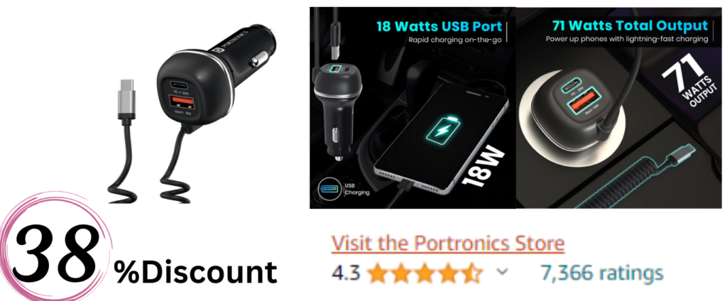 Portronics Car Charger